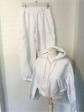 Aritzia Sweat Fleece Boyfrient Fit 2Pc Jogging Suit XS/S